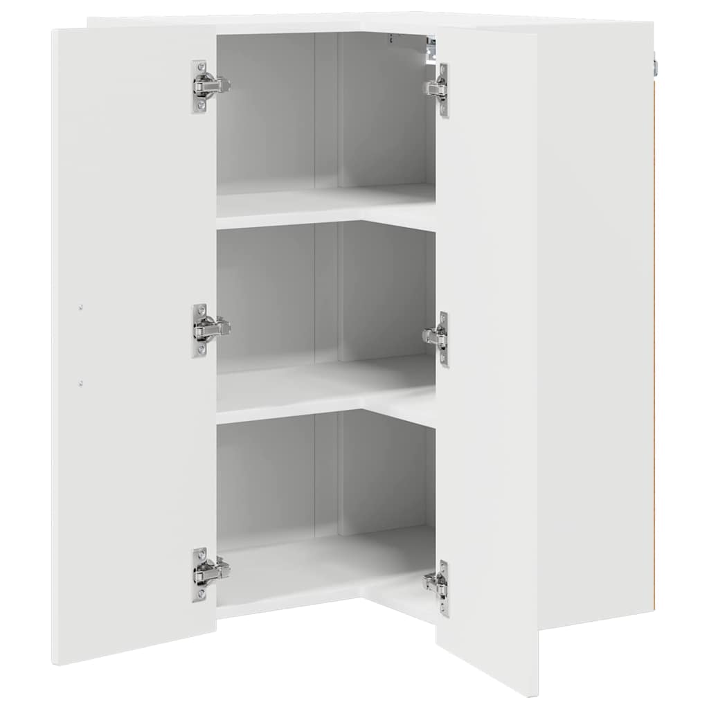 Kitchen Wall Cabinet with Door High Gloss White 57 x 57 x 80 cm